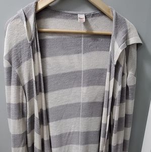 Women's knee length hooded sweater